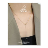 925 Silver Double-layer Chain Necklace for Women