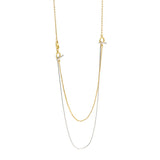 925 Silver Double-layer Chain Necklace for Women