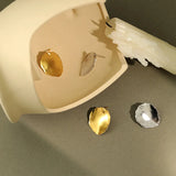 Leaf Shape Earring Sterling 925 Silver Niche Stud Earrings Unique Gift