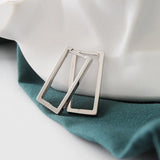 925 Silver Square Piercing Hoop Earrings for Women