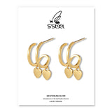 Sterling Silver Heart Stud Earrings - Love Gift for Women