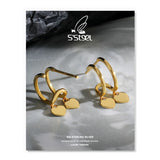 Sterling Silver Heart Stud Earrings - Love Gift for Women