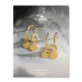 Sterling Silver Heart Stud Earrings - Love Gift for Women