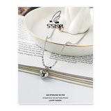 925 Silver Heart Necklace - Women's Jewelry