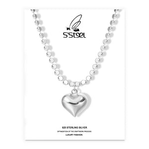 925 Silver Heart Necklace - Women's Jewelry