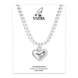925 Silver Heart Necklace - Women's Jewelry
