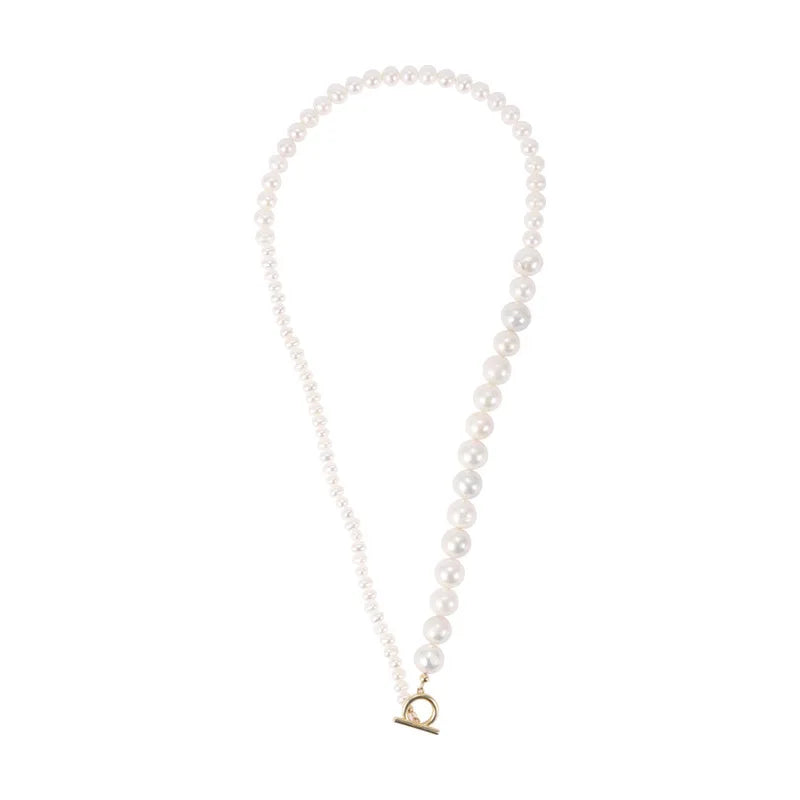 Baroque Pearl Necklace Sterling Silver 925 Gift For Women Party