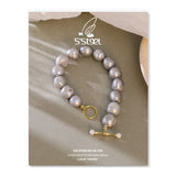 Sterling Silver 925 Bracelet Shell Pearl Gift Women Fine Jewellery