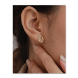 925 Silver Winter Stud Earrings Women's Jewelry