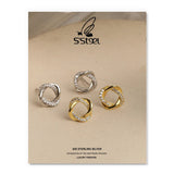 925 Silver Winter Stud Earrings Women's Jewelry