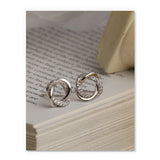 925 Silver Winter Stud Earrings Women's Jewelry