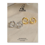 925 Silver Winter Stud Earrings Women's Jewelry