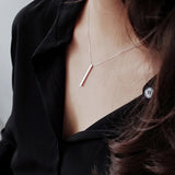 Minimalist 925 Sterling Silver Necklace Geometry Pendant For Women