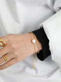 S'STEEL Minimalist Bracelet Women 925 Silver Chain Punk Geometric Fine Jewelry