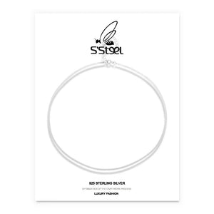 S'STEEL Snake Bone Chain Minimalist Necklace 925 Sterling Silver