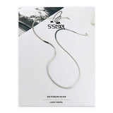 S'STEEL Snake Bone Chain Minimalist Necklace 925 Sterling Silver