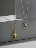Moon Pendant 925 Sterling Silver Necklace for Women Gothic Jewelry