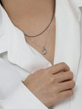 Moon Pendant 925 Sterling Silver Necklace for Women Gothic Jewelry