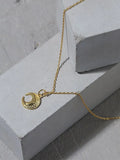 Moon Pendant 925 Sterling Silver Necklace for Women Gothic Jewelry