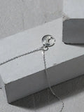 Moon Pendant 925 Sterling Silver Necklace for Women Gothic Jewelry