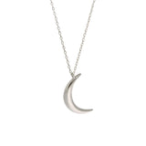 925 Sterling Silver Moon Necklace for Women Minimalist Long Pendant Necklace