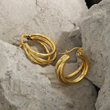 S'STEEL Multi-layer Hoop Earrings Sterling Silver 925 Gift For Women