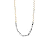 S'STEEL Freshwater Pearl Necklace Sterling Silver 925 Women Clavicle Chain