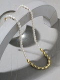 S'STEEL Freshwater Pearl Necklace Sterling Silver 925 Women Clavicle Chain
