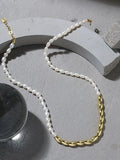 S'STEEL Freshwater Pearl Necklace Sterling Silver 925 Women Clavicle Chain