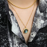 925 Silver Bead Chain Necklace for Women Geometric Choker Gift Jewelry