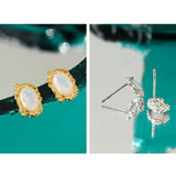 S'STEEL Opal Stud Earring 925 Sterling Silver