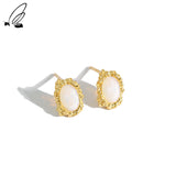 S'STEEL Opal Stud Earring 925 Sterling Silver