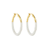 S'STEEL Enamel Hoop Earrings 925 Sterling Silver Jewelry