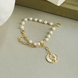 S'STEEL Pearl Bracelets Sterling Silver 925 Portrait Pendants Bracelet