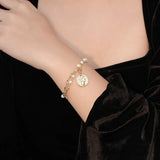 S'STEEL Pearl Bracelets Sterling Silver 925 Portrait Pendants Bracelet