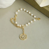 S'STEEL Pearl Bracelets Sterling Silver 925 Portrait Pendants Bracelet