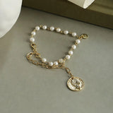 S'STEEL Pearl Bracelets Sterling Silver 925 Portrait Pendants Bracelet