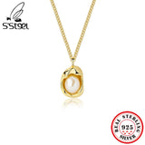 S925 Sterling Silver Pearl Pendant Necklace for Women