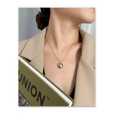 Steel Pearl Pendant Necklace Gift For Women 925 Sterling Silver Chain