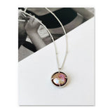 Steel Pearl Pendant Necklace Gift For Women 925 Sterling Silver Chain