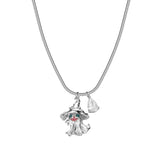 S925 Silver Zircon Witch Necklace Personalized Pendant