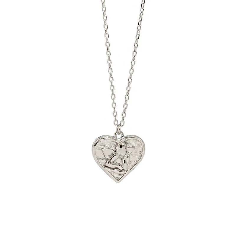 925 Silver Angel Necklaces for Women Statement Party Jewelry