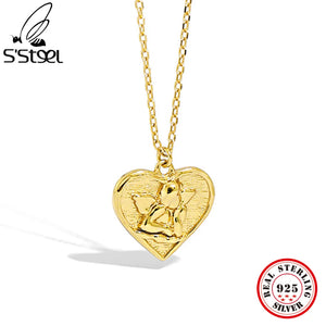 925 Silver Angel Necklaces for Women Statement Party Jewelry