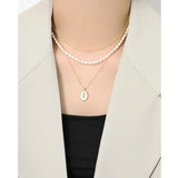 925 Silver Chain Necklace Freshwater Pearls Choker Gothic Charms Anniversary