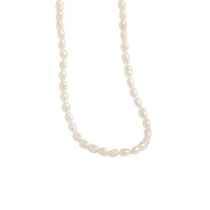 925 Silver Chain Necklace Freshwater Pearls Choker Gothic Charms Anniversary