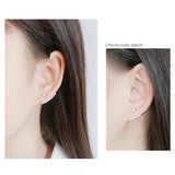 S'STEEL Pure Silver 925 Minimalist Earrings Zircon Wedding Accessories