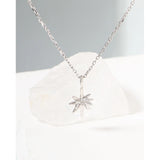 Real 925 Silver Minimalist Starlight Pendant Necklace For Women
