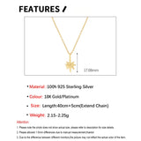 Real 925 Silver Minimalist Starlight Pendant Necklace For Women
