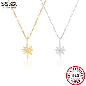 Real 925 Silver Minimalist Starlight Pendant Necklace For Women