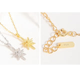 Real 925 Silver Minimalist Starlight Pendant Necklace For Women
